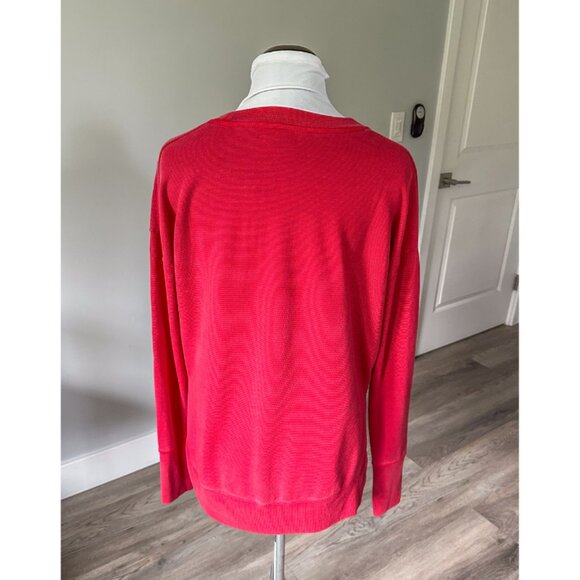 Athleta Coaster Luxe Sweatshirt in Salutation Stripe Matador Red - Picture 11 of 12